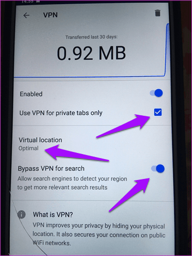 Cómo usar VPN en Opera en Android