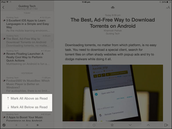 Cómo mejorar la experiencia de lectura en Reeder 2 de iOS