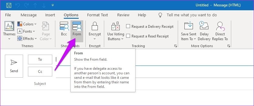 Cómo cambiar la dirección de remitente en Microsoft Outlook