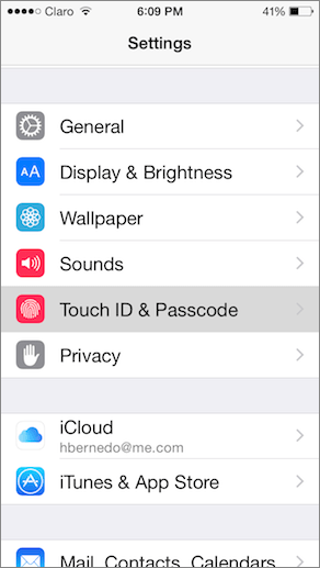 Configurar y usar aplicaciones y extensiones Touch ID en iPhone