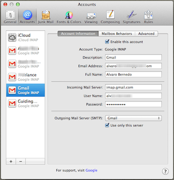 Cómo configurar Outlook.com usando IMAP en Mac OS X Mail