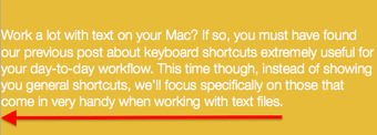 21 atajos de teclado importantes para texto en Mac