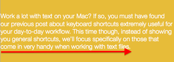 21 atajos de teclado importantes para texto en Mac