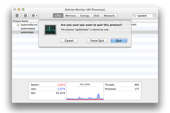Cómo detener el proceso de estadísticas del sistema en OS X de acaparar la CPU