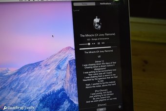 Obtener letras de canciones en el Centro de notificaciones de iPhone y Mac