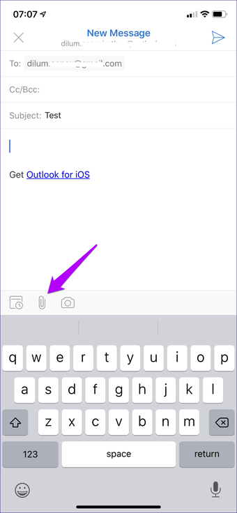 Cómo adjuntar archivos de iCloud Drive en Outlook para iOS