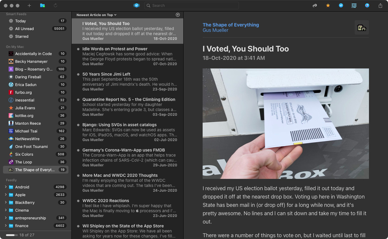 Las 5 mejores aplicaciones de lectura de noticias de fuentes RSS para Mac