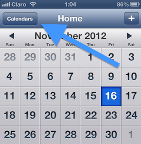 Compartir calendarios con familiares y amigos en iOS 6