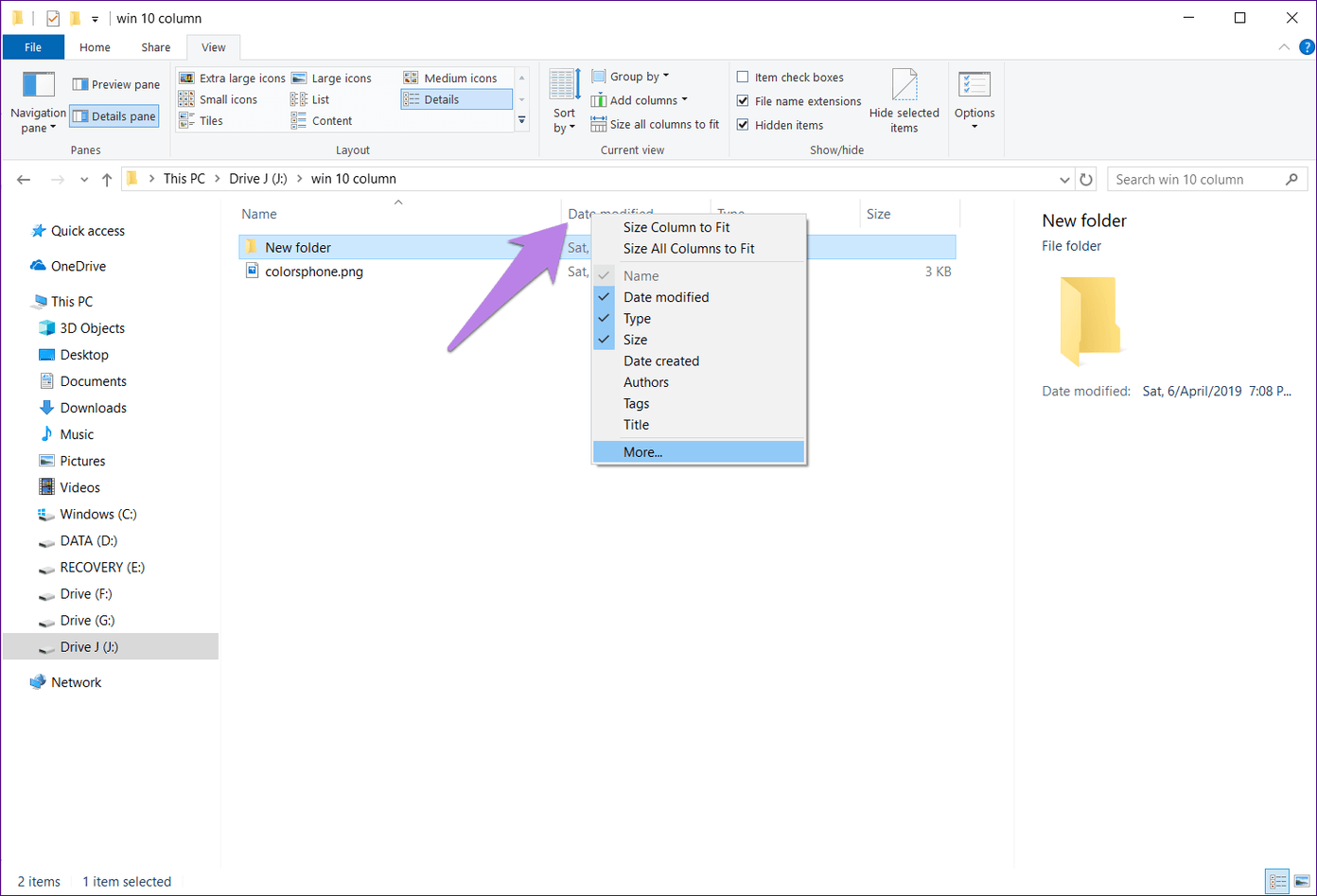 Cómo agregar columnas de forma permanente a todas las carpetas en el Explorador de archivos de Windows 10