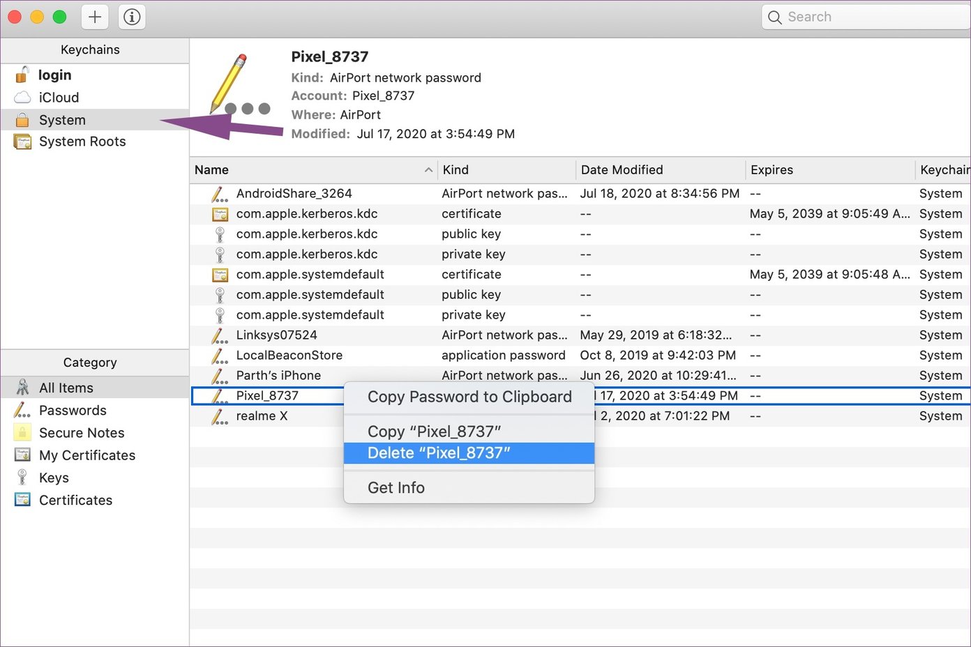 Cómo eliminar contraseñas guardadas del navegador Safari y el llavero de iCloud en Mac