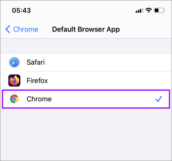 Cómo configurar Chrome como navegador predeterminado en iPhone y iPad