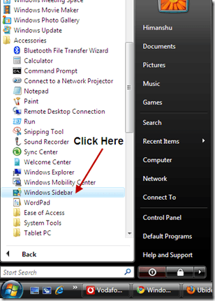Cómo agregar gadgets de barra lateral en Windows Vista y Windows 7