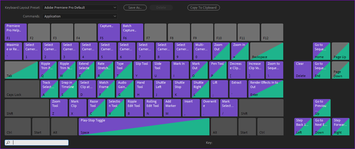Cómo exportar atajos de teclado en Adobe Premiere Pro
