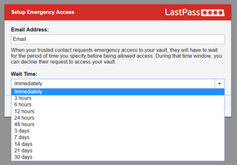 Cómo utilizar la función de acceso de emergencia en LastPass 4