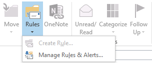 Cómo crear reglas basadas en asuntos de correo electrónico en Outlook 2013