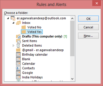 Cómo crear reglas basadas en asuntos de correo electrónico en Outlook 2013
