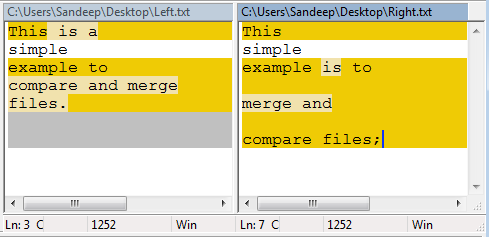 Use WinMerge para comparar o fusionar archivos, carpetas en Windows