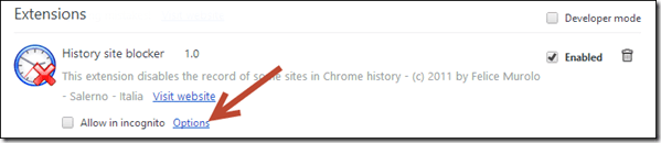 Deshabilitar el historial para sitios web específicos en Chrome y Firefox