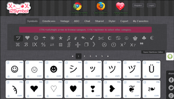 Increíble editor de emoticonos para símbolos de chat, emoticonos