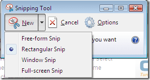 Uso de Snipping Tool en Windows 7 para tomar capturas de pantalla