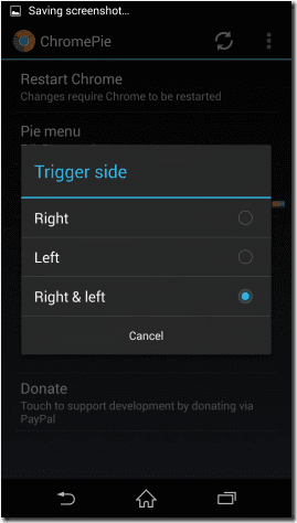 Obtenga Pie Controls en Chrome en Android como el antiguo navegador